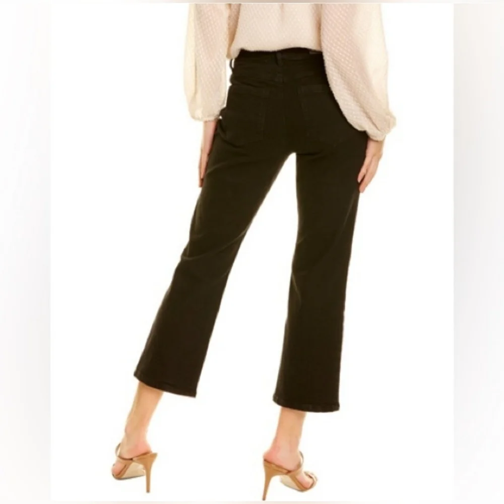 Ecru Sunset Flare Crop Jeans in Matte Black Size 27